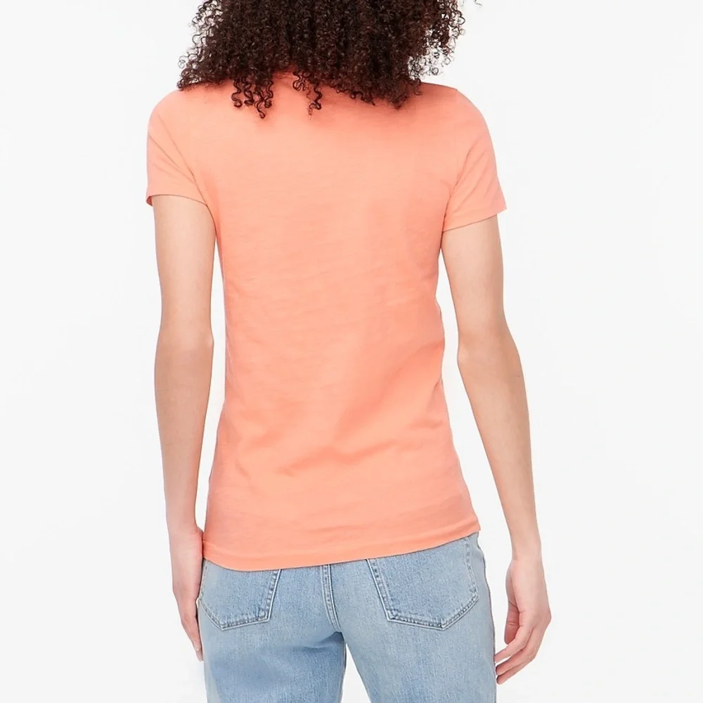 J. CREW Tee Vintage Slub Cotton Pale Guava V-Neck Short Sleeve T-Shirt NWT - Picture 6 of 12